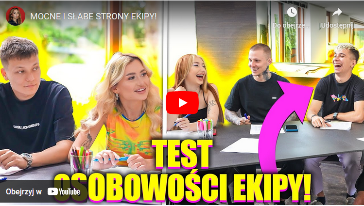 Iwona Gierłach prowadzi test osobowości dla członków Ekipy Friza i Przemka Pro